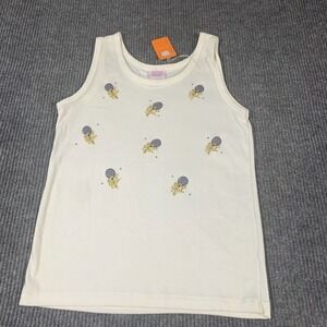 VTG Discoveries By Natalie Shirt Womens Medium White Tennis Embroidered Tank Top